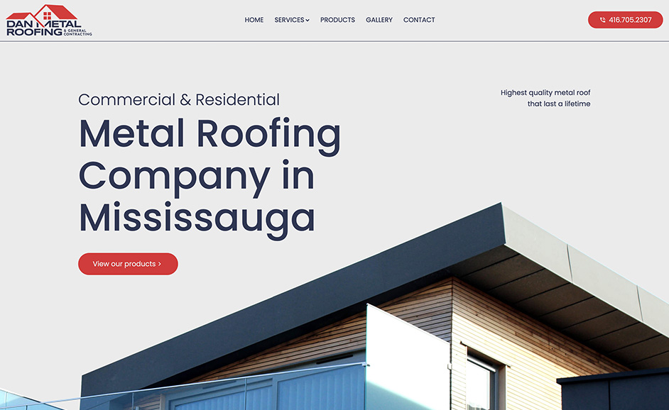 Metal roofing website